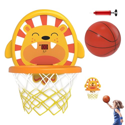 Bade-Basketballkorb-Spielzeug, Saug-Badewannen-Basketball, Badewannen-Reifenbälle-Set, Macht Spaß, Nicht leicht zu beschädigen, 28 cm für Kinder von Dgkdek