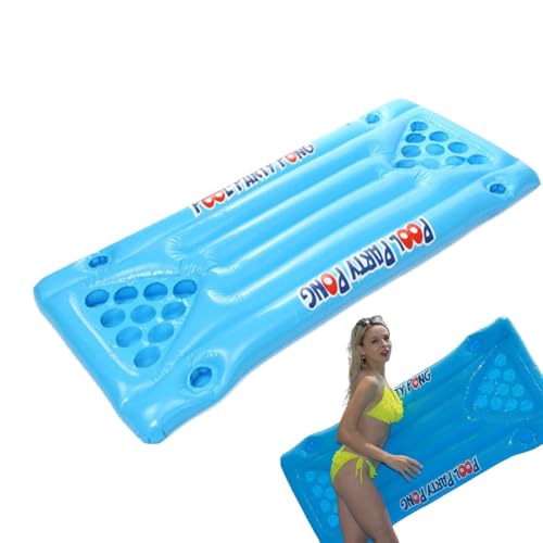 Dgkdek Aufblasbarer Pong -Tisch, Lounge Floating Floß -Spielzeug, Bier -Pong -Tisch, einfach zu bedienen, kann es Lange Zeit verwenden, um 150 cm für Partys zu brechen von Dgkdek