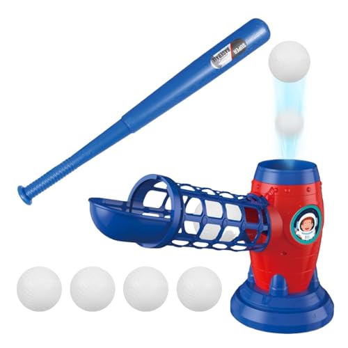 Dgkdek Interaktives Baseball-Spielzeug, Pitching-Maschine für Kinder, Baseball-Übungsspielzeug, Bälle zum Spielen, sichere einfache Verwendung, 50 cm, für Parks, Outdoor von Dgkdek