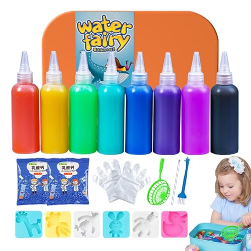 Dgkdek Magisches Wasserspielzeug-Set, Wasserkunst-Set mit Meerestieren, Aqua-Fee-Wassergel, leicht zu reinigen, sicher zu verwenden und Nicht leicht zu brechen oder zu verblassen, 25,5 cm, für Kinder von Dgkdek