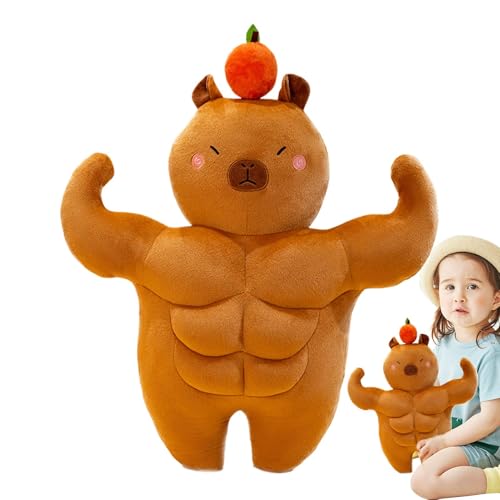 Dgkdek Muskelkapybara -Spielzeug, niedliche Capybara -Plüsch, gefüllte Tierplüschspielzeug, Spaß und Sicherheit, kann es langjährig 36 cm für Kinder verwenden von Dgkdek