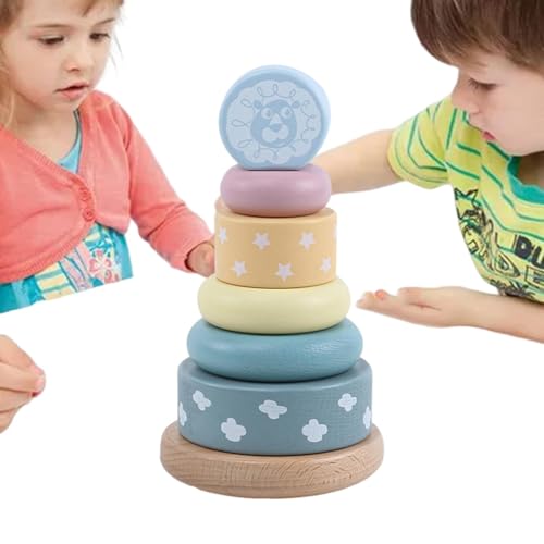 Dgkdek Stapelspielzeug aus,Stapelringe für Babys,Stapel- und Drehspielzeug, sensorisches Spielzeug | Spinner-Spielzeug für Babys, Stapelringe für Thanksgiving, Weihnachten, Mädchen von Dgkdek