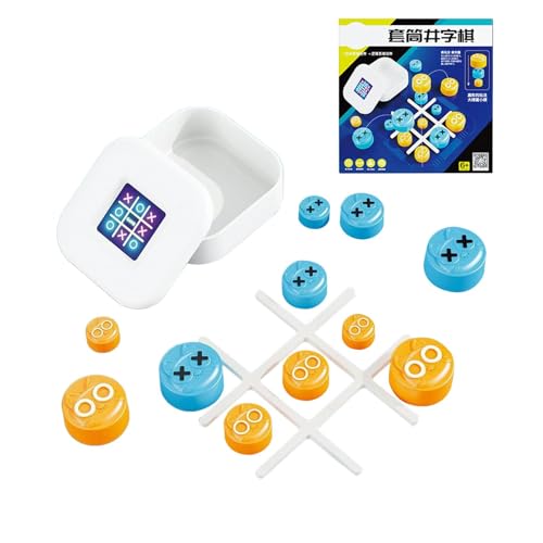 Dgkdek Strategisches Brettspiel, Noughts and Crosses Game, Hirnübung Spielzeug -Puzzle, einfach zu bedienen, kann es mit Langer Zeit verwenden, um 21 cm für Kinder zu brechen von Dgkdek