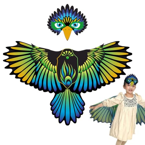 Dgkdek Vogelkostüm für Mädchen, Vogelkostüm für Kleinkinder | Adlerflügel-Anziehkleidung für Kinder - Vogel-Rollenspielkostüm mit Maske, Halloween-Festival-Cosplay-Kostüme für Kinder von Dgkdek