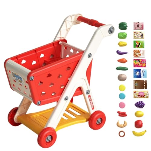 Gehhilfe Aus , Einkaufswagen-Spielzeug, Einkaufswagen-Spielzeug Für Kinder, Ermöglicht Reibungslose Bewegung Auf Oberflächen, Sicherheit Beim Spielen, 48 cm, Für Mädchen Und von Dgkdek