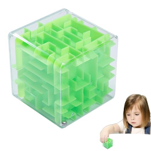 Geldpuzzle -Box, tragbares Würfel -Labyrinth -Spielzeug, Labyrinth Würfel, Spaß und einfach zu bedienen, kann es für Kinder langjährig 6 cm verwenden von Dgkdek