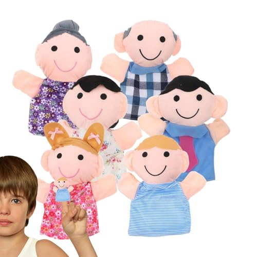 Handpuppen Im Familienstil, Handpuppen Für Kinder, Rollenspielfiguren, Niedliche Theater-Requisiten, Weiche Und Niedliche Theater-Requisiten, Interaktives Geschichtenerzählspiel Für Kinder Und Erwachs von Dgkdek