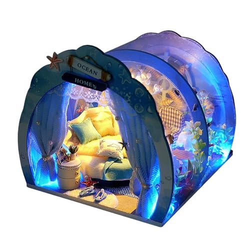 House Model | Creative Sea Tunnel Decoration | Miniature Kit | Tiny Sea Tunnel Model | with Furniture Encouraging Play for Children von Dgkdek