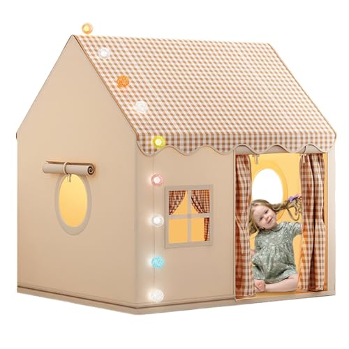 Kinderspielbasis, große Raum-Kinderzelte, Bettspiel-Geheimbasis, mehrere Kinder zum Spielen, geräumiges Design, 120 × 105 × 128 cm, für Indoor-Spielen und kreative Abenteuer von Dgkdek