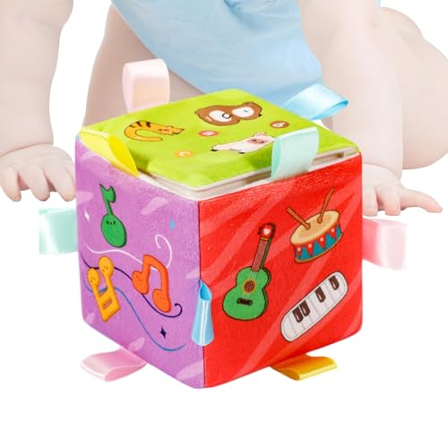 Kleinkindmusik -Spielzeugwürfel, Aktivitätswürfel Leuchten, Toy -Toy -beruhigende Schachtel, Spaß und Sicherheit können sie lange verwenden, um 10 cm für das Baby zu brechen, nicht einfach zu brechen. von Dgkdek