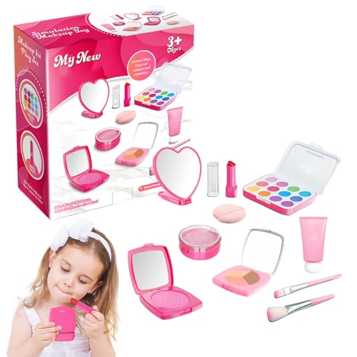 Make-up-Set, Spielset, vorgetäuschte Kosmetik-Sets, Make-up-Mädchen-Rollenspielzeug, sicher und einfach zu verwenden, wiederverwendbar und Nicht leicht zu zerbrechen, 15,5 cm, für Kinder von Dgkdek