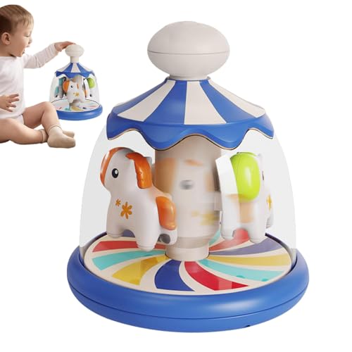 Press and Spin Toy | Activity Learn Cause and Effect Carousel | Colorful Rotating Fun for 2-4 Year Olds | Engaging Educational Toy for Early Development von Dgkdek