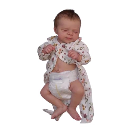 Realistisches Spielzeug Babypuppe, Weiche Simulation Puppe Spielzeug, Reborn Baby Doll Geschenk, Schlafpose, Weiche Ganzkörper-Design, 48 cm, Zum Spielen Sammeln, Verschenken Mädchen von Dgkdek