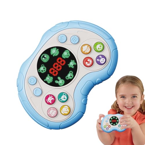 Schnelles, schnelles Pop-Pupp-Puzzle-Spiel, Push-Bubble-Stressspielzeug, glatte und sichere Verwendung, sorgt für eine komfortable Handhabung, 13 cm, Beige/Hellblau/Rosa für Kinder von Dgkdek