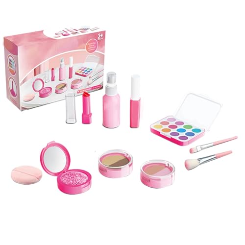 Spielzeug-Make-up-Set für Kleinkinder, Fake-Make-up-Spielzeug, Fake-Play-Make-up-Spielzeug für kleine Mädchen, Kleinkind-Fake-Play-Kosmetikset, Make-up-Set, Spielzeug für Zuhause, Schule, Kindertagess von Dgkdek