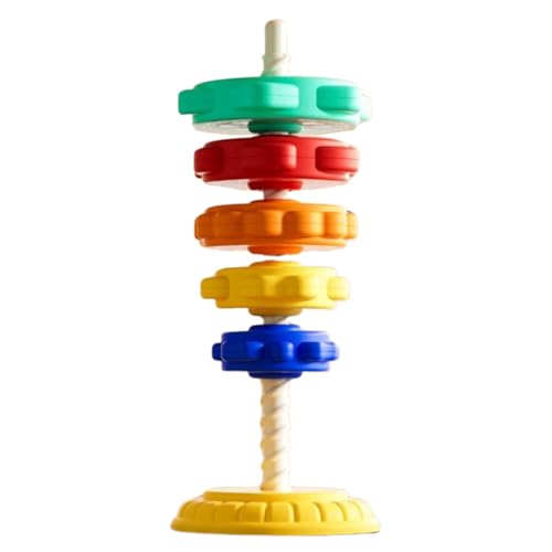 Spin -Stapel -Spielzeug, Spinnturm -Puzzle, Turm mit Spinspiel, Sicherheit und Spaß, Nicht einfach 15,4 cm für Kinder zu brechen von Dgkdek