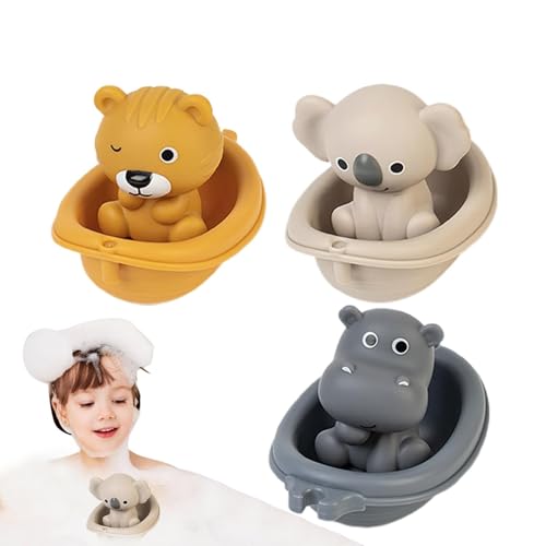 Stackable Bath Boats Toy | 6X Floating Bathtub Toys for Babies | Fun Shower and Beach Bath Toys with Animal Designs | Perfect for Toddler Birthdays and Bath Time Adventures von Dgkdek