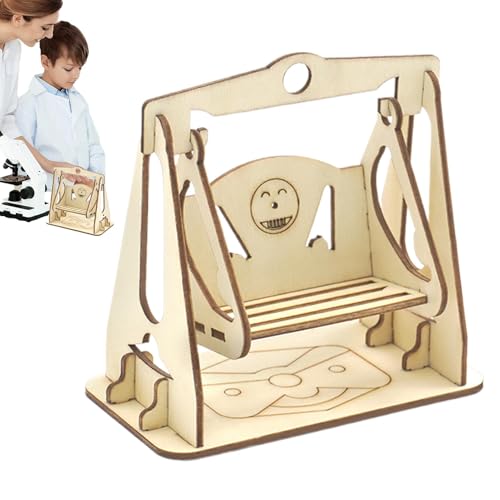 Swing Ride Kit, Holzschaukelpuzzle, mechanisches Bastelset, einfach zu bedienen, kann Konzentration und Präzision verbessern, 11,5 cm, für Erwachsene und Kinder von Dgkdek