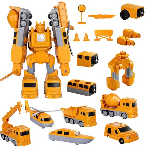 Dhqkqg 26PCS Magnetische Transformers Spielzeug für Kinder, Magnetischer Verformung Roboter mit Aufbewahrungsbox, Magnetic Transform Engineering Car Assembled Toys, Magnet Spielzeug ab 3+ Jahre Junge von Dhqkqg