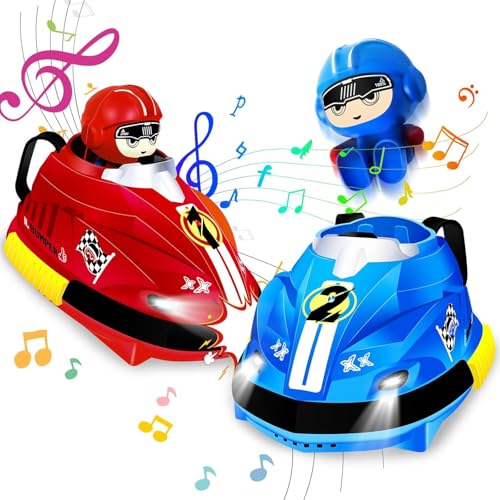 Dhqkqg Ferngesteuertes Auto, 2 PCS Autoscooter Kinder Ferngesteuert, 360° Drift Auto Ferngesteuert Kinder, Stunt Kinder Spielzeug Auto mit Coolen Lichtern und Musik, Geschenke für Jungen und Mädchen von Dhqkqg