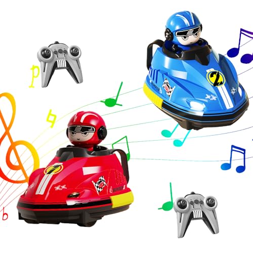 Dhqkqg Ferngesteuertes Auto, 2 Pack Rc Speed Bumper Autos Spielzeug füR Zwei Gegeneinander, Spielzeugautos mit Fernbedienung, Mini RC Autoscooter, Ferngesteuerte Mini Auswerferfahrzeuge von Dhqkqg