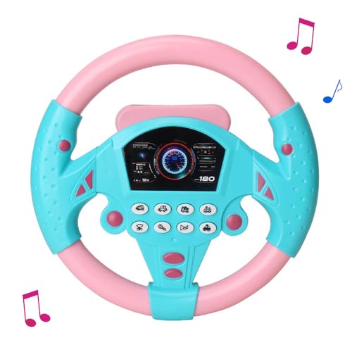 Dhqkqg Kinder Lenkrad Spielzeug, Lenkrad Kinder, Lustiges Kleinkind-Lenkrad-Spielzeug mit Licht und Sound, Kind-er Elektrische Früherziehung Simulation Lenkrad Spielzeug für Jungen und Mädchen (Rosa) Dhqkqg Kinder Lenkrad Spielzeug, Lenkrad Kinder, Lustiges Kleinkind-Lenkrad-Spielzeug mit Licht und Sound, Kind-er Elektrische Früherziehung Simulation Lenkrad Spielzeug für Jungen und Mädchen (Rosa) von Dhqkqg