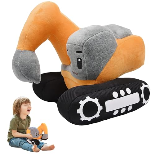 Dhqkqg Kinder Plüsch Bagger, 10 Zoll Bagger Kuscheltier, Generisch Plüsch-Bagger-Spielzeug, Gefülltes Bagger-Plüschtier, Cartoon-Plüschtier Puppenspielzeug für Mädchen und Jungen von Dhqkqg