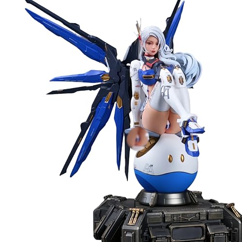 DiXinfz Anime Statue，Gundam Seed Freedom，Modell Gundam，Figure Girl PVC Model, Collection Figurine, Statue Desktop, Dekoration Geschenk für Anime Fans (Blue) von DiXinfz