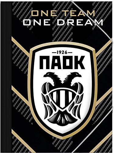 Diakakis Sammelmappe m. Eckspanner Einschlagmappe DIN A4 Paok Saloniki Fußball von Diakakis