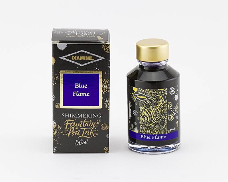 Diamine Tintenfass Shimmering Blue Flame 50ml von Diamine