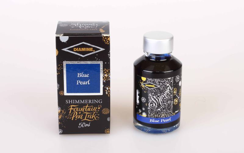 Diamine Tintenfass Shimmering Blue Pearl 50ml von Diamine