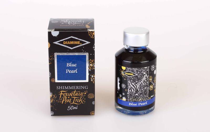 Diamine Tintenfass Shimmering Blue Pearl 50ml von Diamine