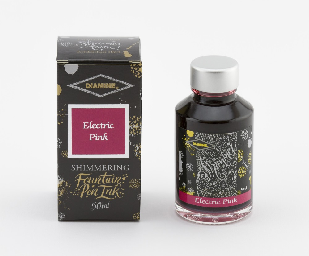 Diamine Tintenfass Shimmering Electric Pink 50ml von Diamine