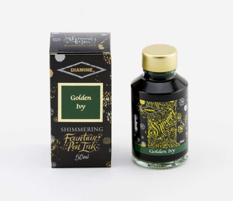 Diamine Tintenfass Shimmering Golden Ivy 50ml von Diamine