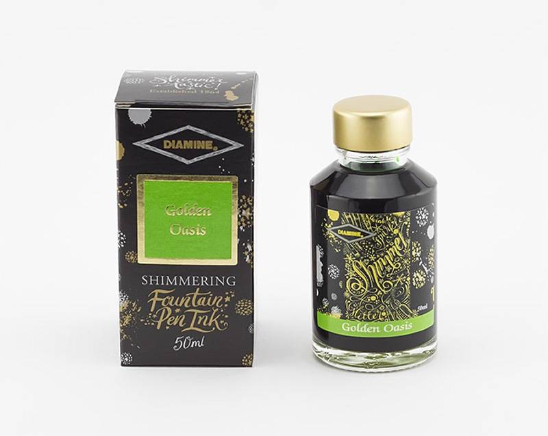 Diamine Tintenfass Shimmering Golden Oasis 50ml von Diamine