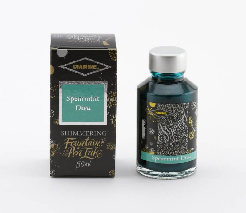 Diamine Tintenfass Shimmering Spearmint Diva 50ml von Diamine