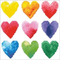 Diamond Painting Herzen Regenbogen Diamond Painting Herzen Regenbogen von Diamond Dotz