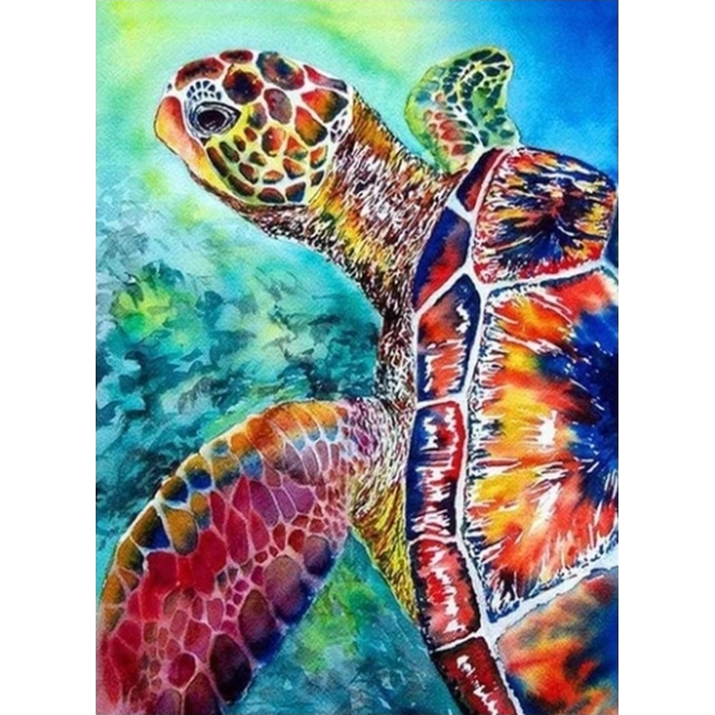 Bunte Schildkröte von Diamond Painter