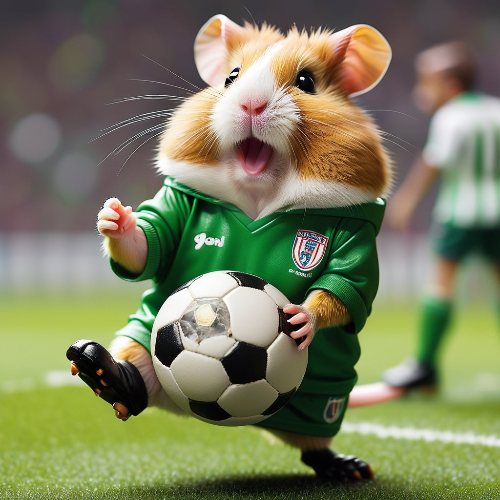 Hamster mit Fußball von Diamond Painter