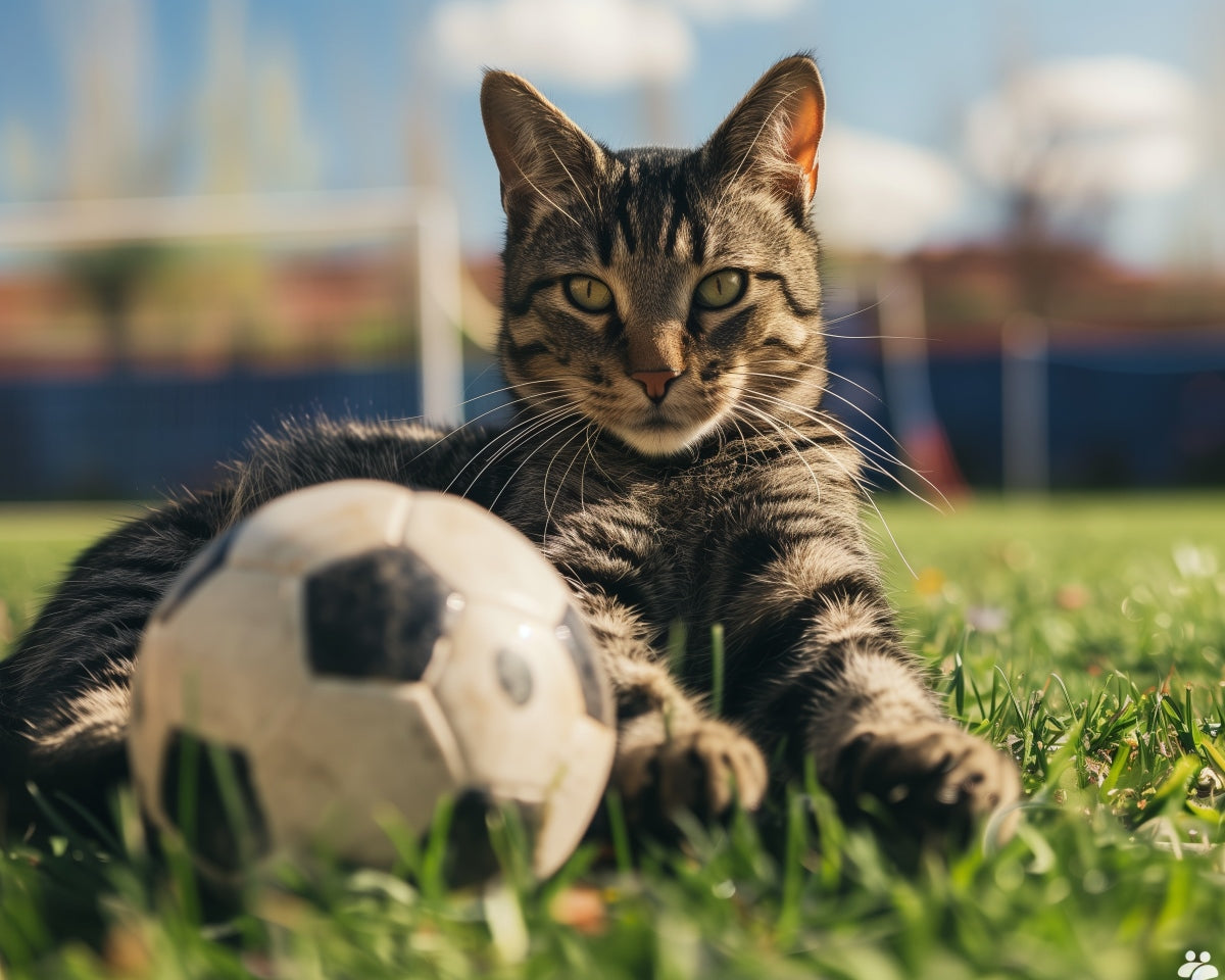 Katze mit Fußball von Diamond Painter