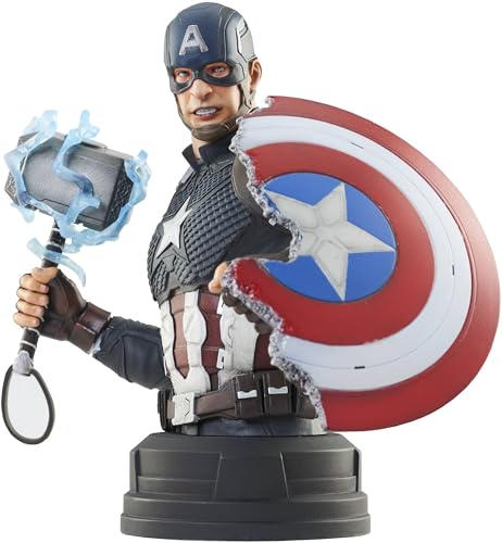 DIAMOND Captain America BÜSTE MIT Mjolnir UND Schild 15CM von Diamond Select Toys