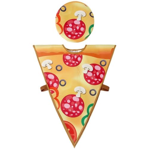 Dianzan Pizza-kostüm Hut Für Kinder, Lustige Essenskostüme Für Kleinkinder, Originelles Kostüm, Unisex, Halloween, Cosplay, Kostüme, Outfits von Dianzan