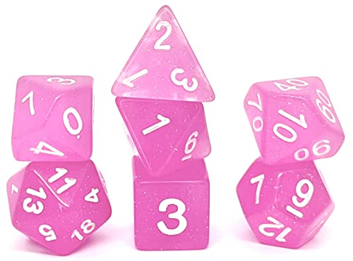 Dice4friends 09148 - Würfelset Confetti: Creamy Pink (7) von Dice4friends