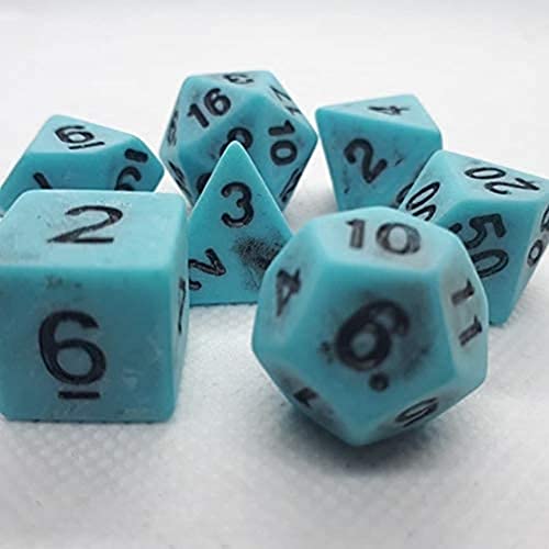 Dice4friends 09176 - Würfelset Antique: Blue (7) von Dice4friends