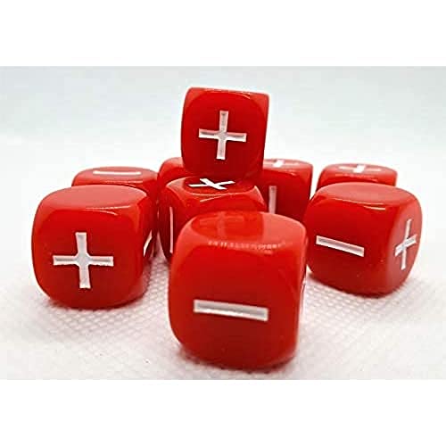 Dice4friends 70716 - Würfelset: Fate/Fudge Red (8) von Dice4friends