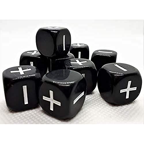 Dice4friends 70717 - Würfelset: Fate/Fudge Black (8), Keine von Dice4friends