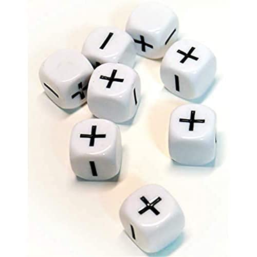 Dice4friends 70718 - Würfelset: Fate/Fudge White (8) von Dice4friends