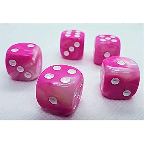 Dice4friends 70740 - Würfelset D6 Two Toned: Pink/White (12) von Dice4friends