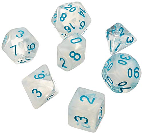 Dice4friends 70747 - Würfelset Transparent: Frosted Princess (7) von Dice4friends