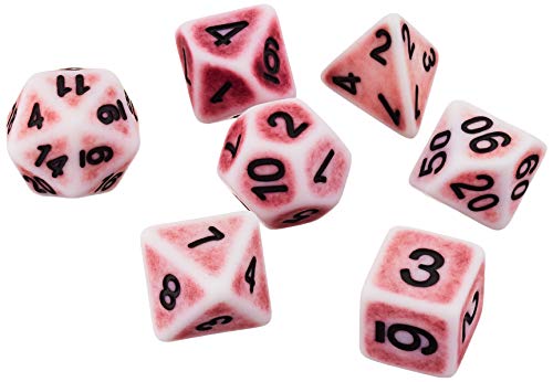 Dice4friends 70748 - Würfelset Antique: Pink (7) von Dice4friends